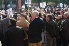 Manifestación de pensionistas el pasado día 17 de febrero. /J. C. GONZÁLEZ