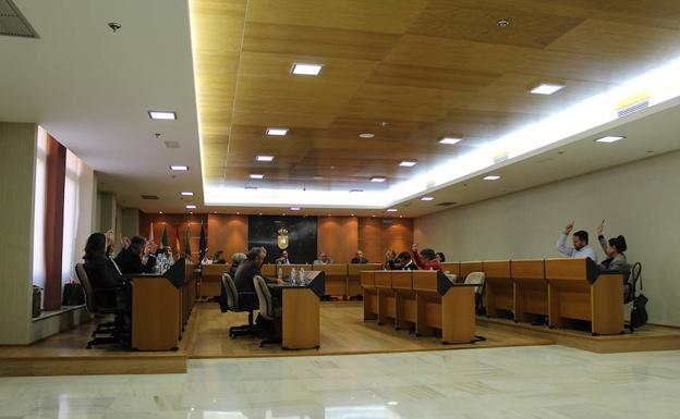 Momento de la votación en que el Pleno aprobó por unanimidad la solicitud de ayuda a la Junta de Andalucía./I. A.
