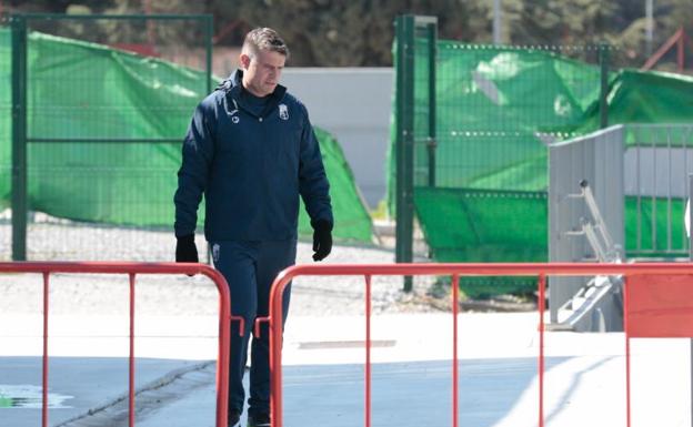 Morilla, en sus primeras horas como entrenador./ALFREDO AGUILAR