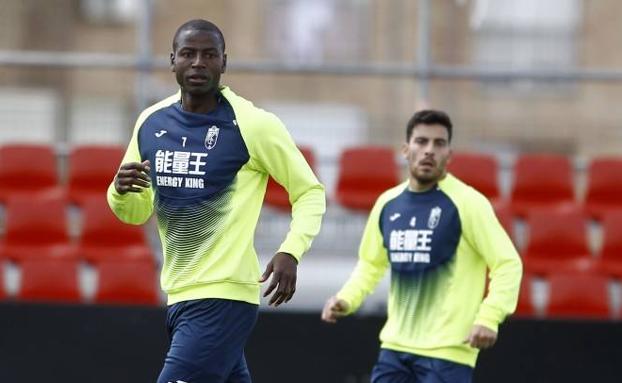 Ramos, en el entrenamiento de este lunes/Pepe Villoslada/GCF