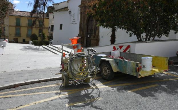 Una de las actuaciones se ha realizado en la plaza de Santiago. /IDEAL GUADIX