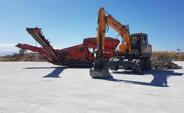 Maquinaria en la nueva planta de tratamiento.