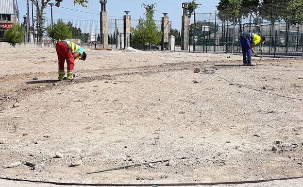 Obras de adecuación del recinto en el Parque Norte.