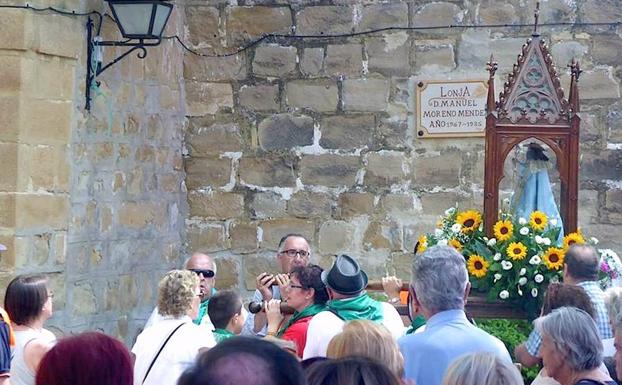 Nuestra Señora de Guadalupe a su llegada al santuario.