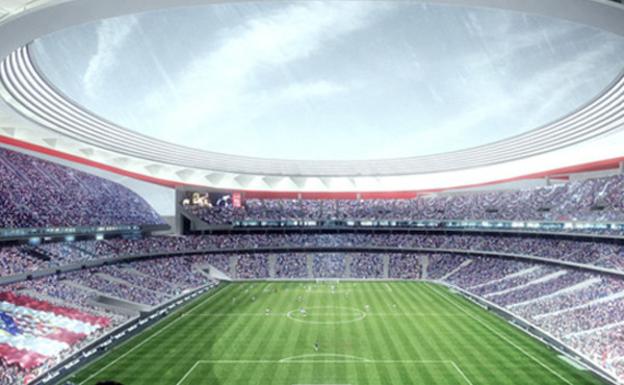 Infografía del nuevo estadio del Atletico de Madrdi./