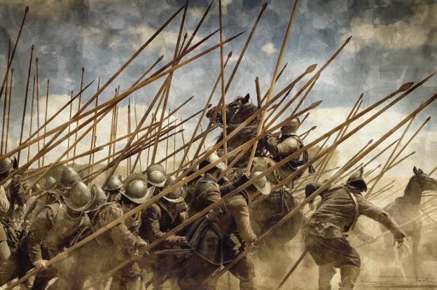 Las tropas de los Tercios de Flandes, con sus largas lanzas, eran las más aguerridas de la época./