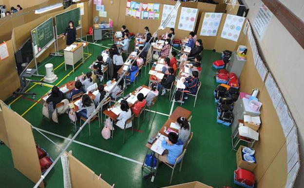 Escuela Primaria Nishitaga en Sendai. /Afp