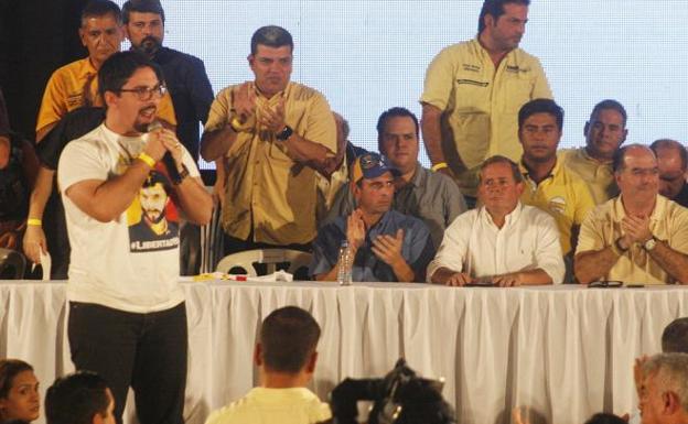 Freddy Guevara habla durante un acto político. /Efe