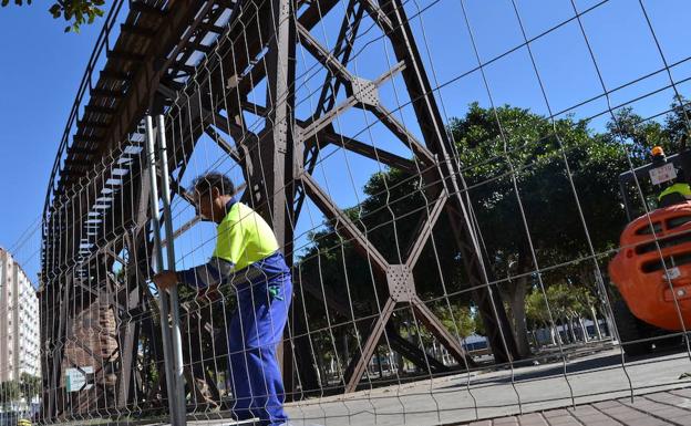 Vallan parte del Cable Inglés ante el riesgo de desprendimientos