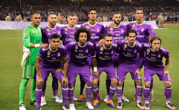 El once del Real Madrid en la final de Cardiff. Varane es el único que no está nominado. /Javier Soriano (Afp)