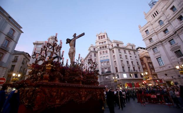 El Cristo de los Salesianos, este jueves./LUCÍA RIVAS