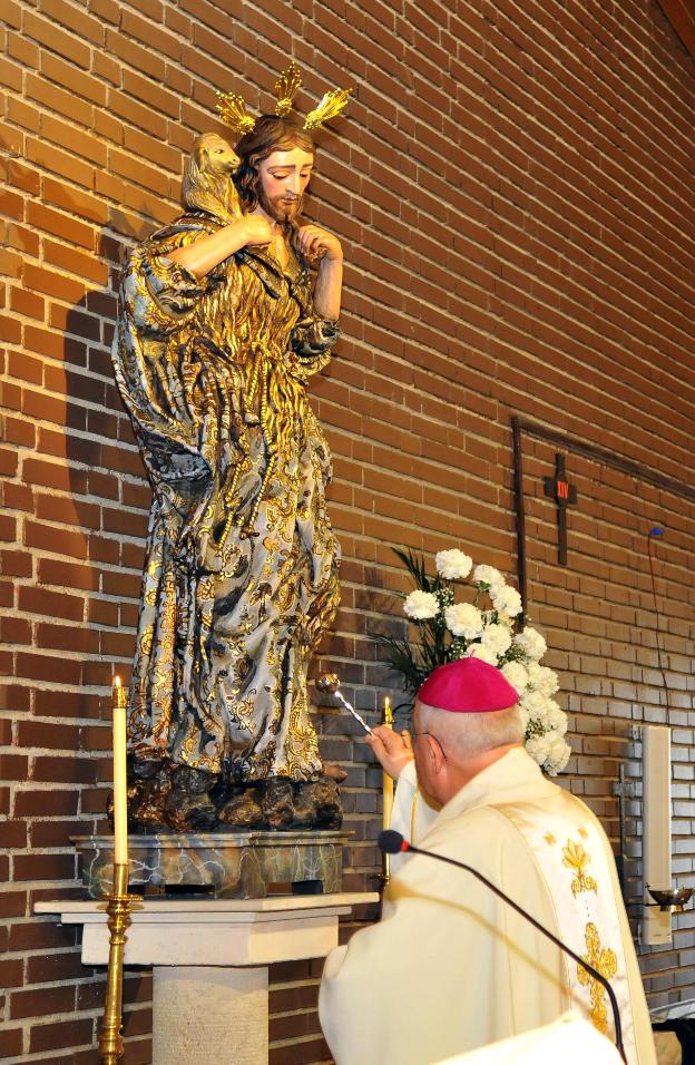 La imagen fue bendecida en la eucaristía del domingo./ENRIQUE