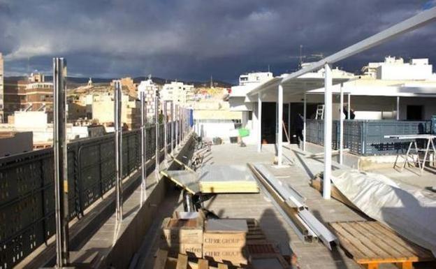 La terraza de la EMMA durante las obras. /IDEAL