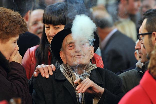 El Tío Juan Rita admite que nunca le ha prestado especial atención a la salud. Y da fe de ello. /GUILLERMO CARRIÓN