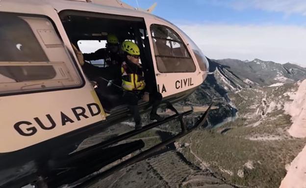 Vive con la Guardia Civil el rescate de un escalador en este impactante vÃdeo 360º