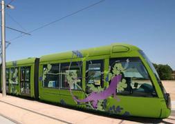 Infografía de uno de los futuros tranvías de Jaén :: IDEAL/