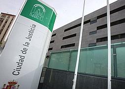 Según denuncia el STAJ, las colas a las Puertas de la Ciudad de la Justicia comienzan de madrugada. :: IDEAL/