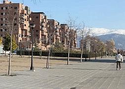 Una de las amplias y modernas avenidas del barrio de Albayda, coronadas por una espectacular vista de Sierra Nevada. :: RAMÓN L. PÉREZ/