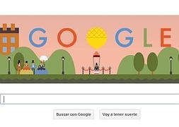 André-Jacques Garnerin salta en paracaídas en el doodle interactivo en Google