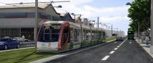 Imagen virtual de cómo quedará la Carretera de Madrid una vez entre en funcionamiento el tranvía. :: IDEAL/