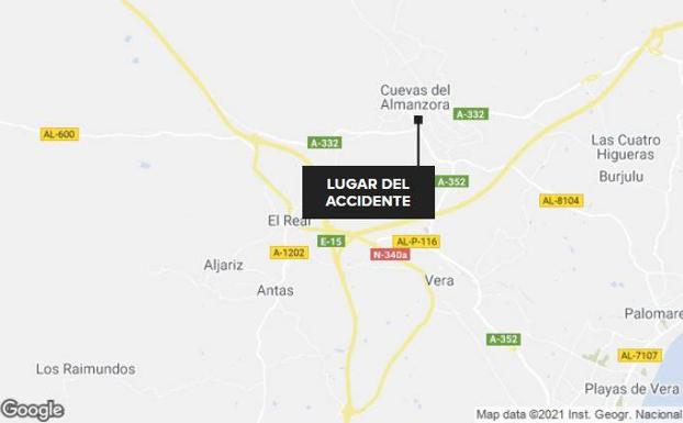 Heridas cuatro mujeres en un accidente entre un turismo y una furgoneta en Cuevas del Almanzora