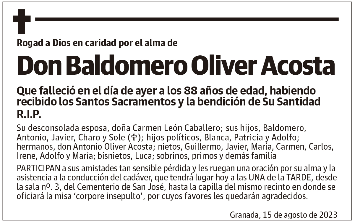 Don Baldomero Oliver Acosta