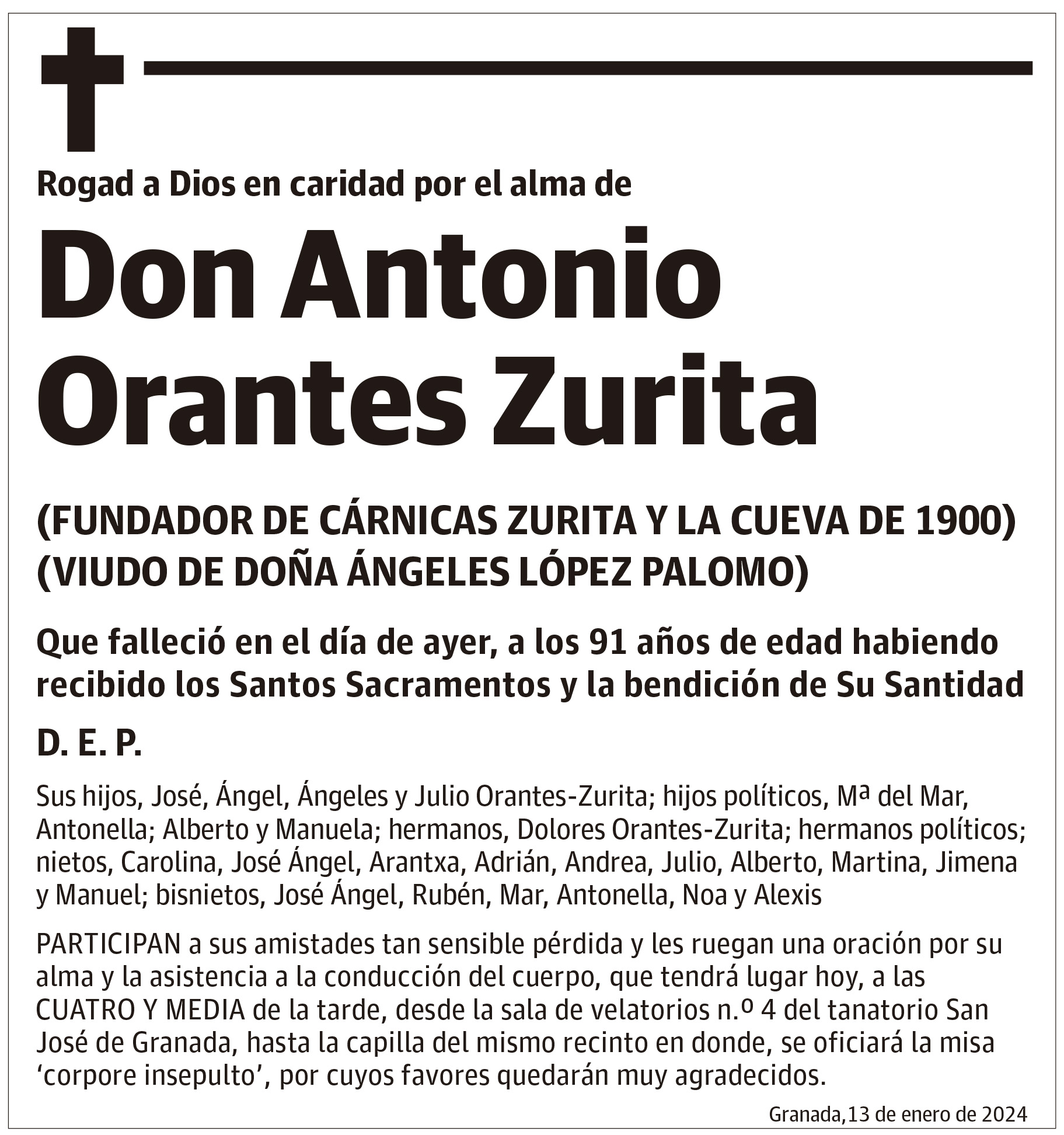 Don Antonio  Orantes Zurita