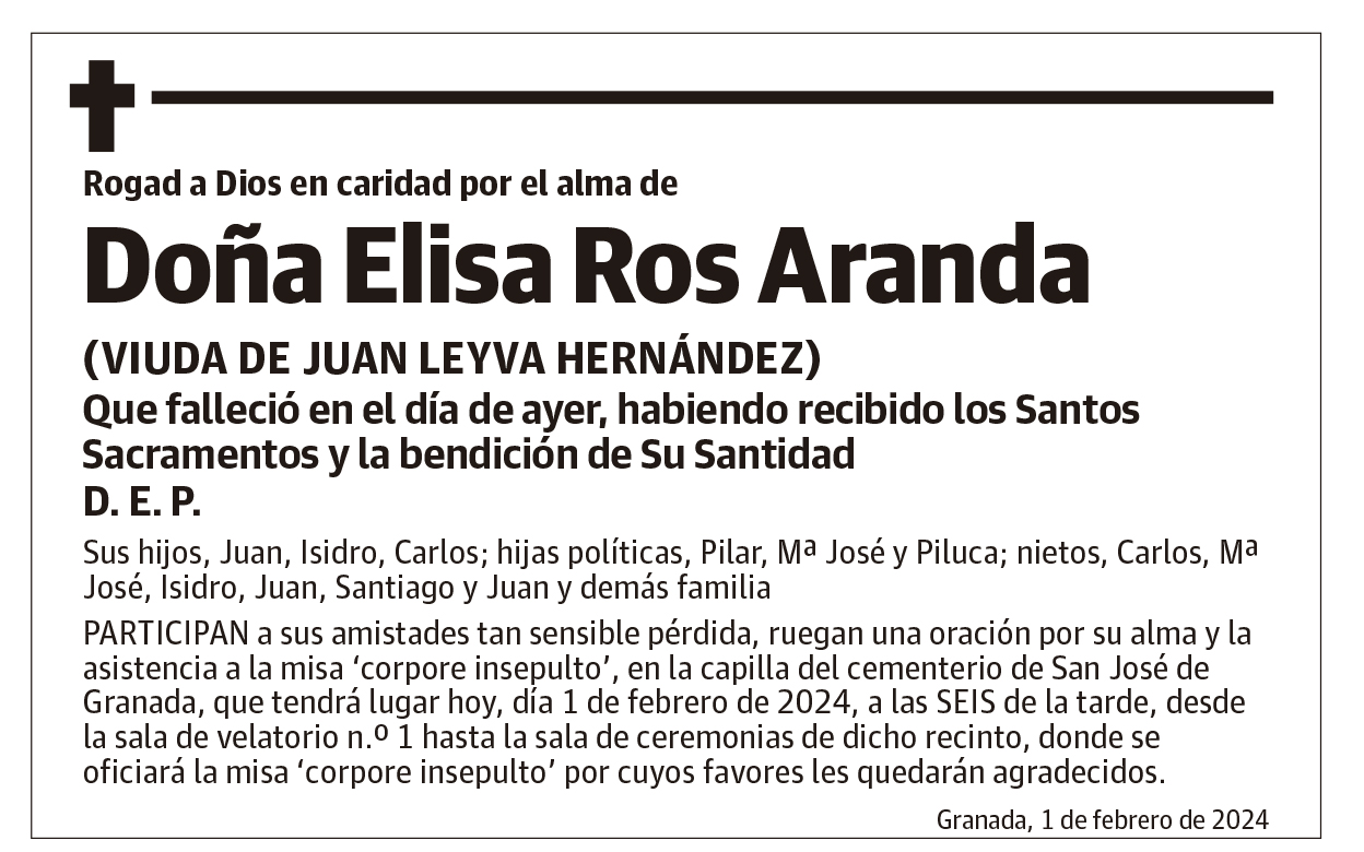 Doña Elisa Ros Aranda