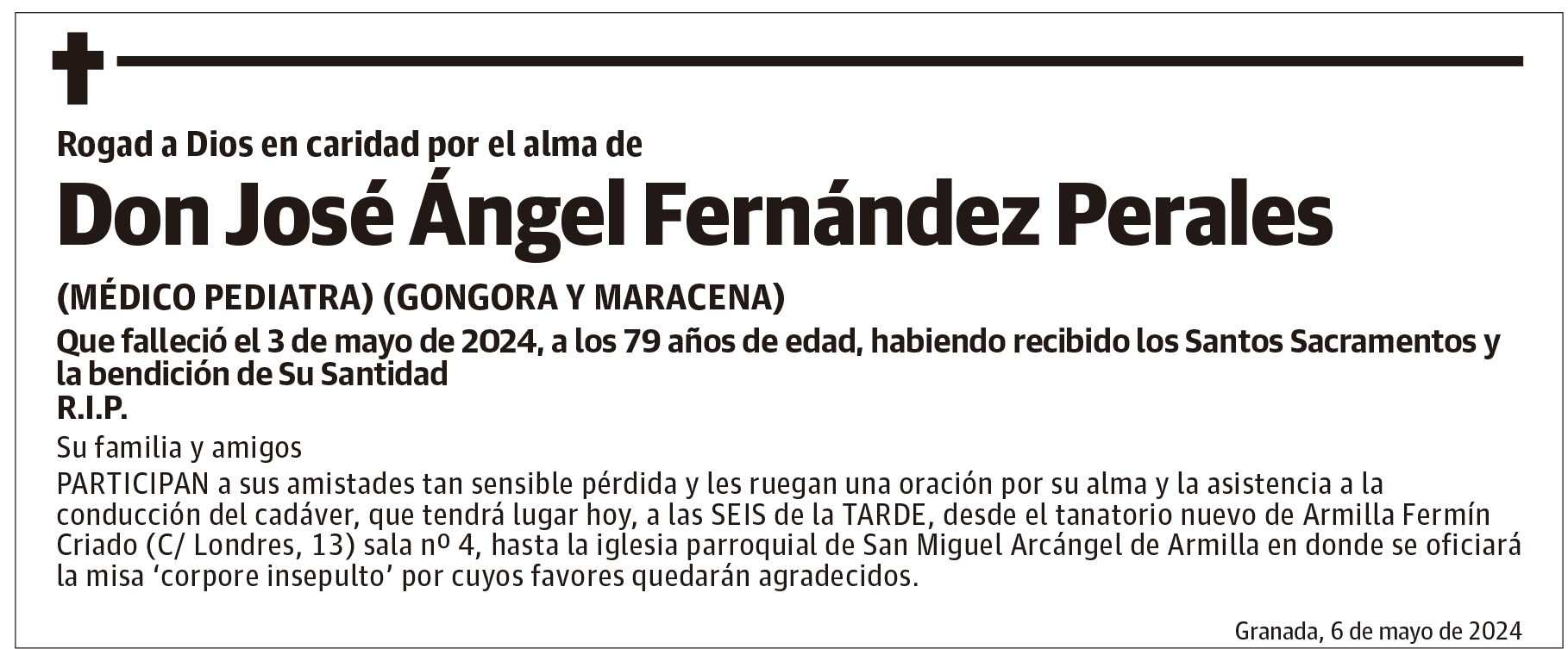 Don José Ángel Fernández Perales