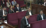 Los procesados durante la décimonovena sesión del juicio del procés./rtve