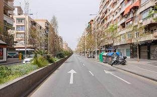 Sin coches en Camino de Ronda./RAMÓN L. PÉREZ